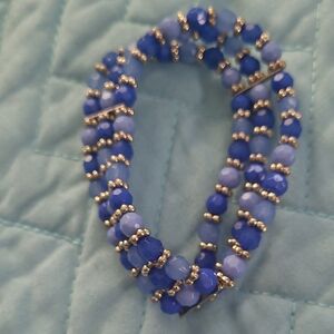 Elegant Blue Beaded Bracelet